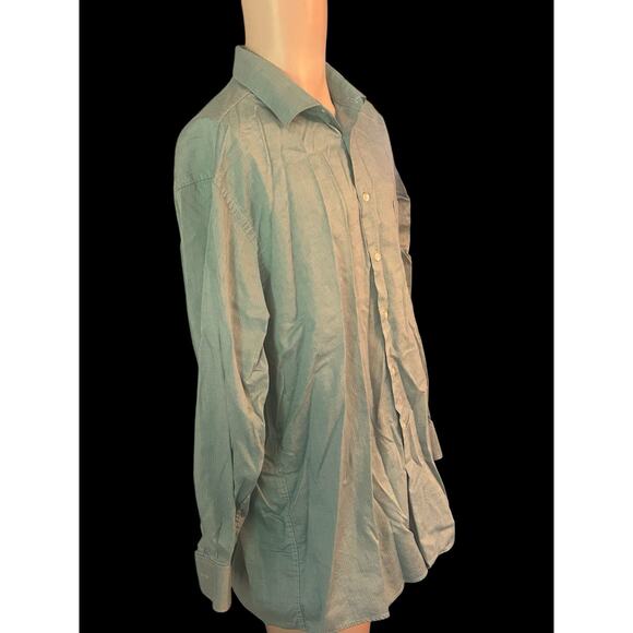 Calvin‎ Klein Light Green Long Sleeve Button-Up Shirt Men's 17 32/33 - Picture 2 of 5